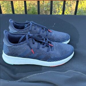 Adidas Blue Sneakers with Red Details